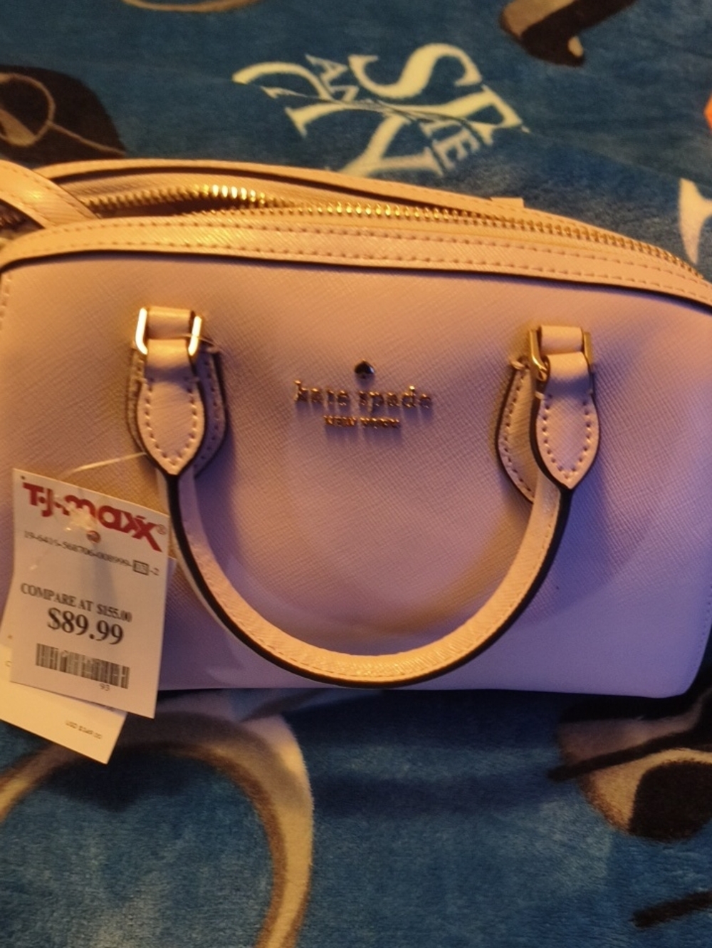 kate spade pale pink dome satchel with gold hardware